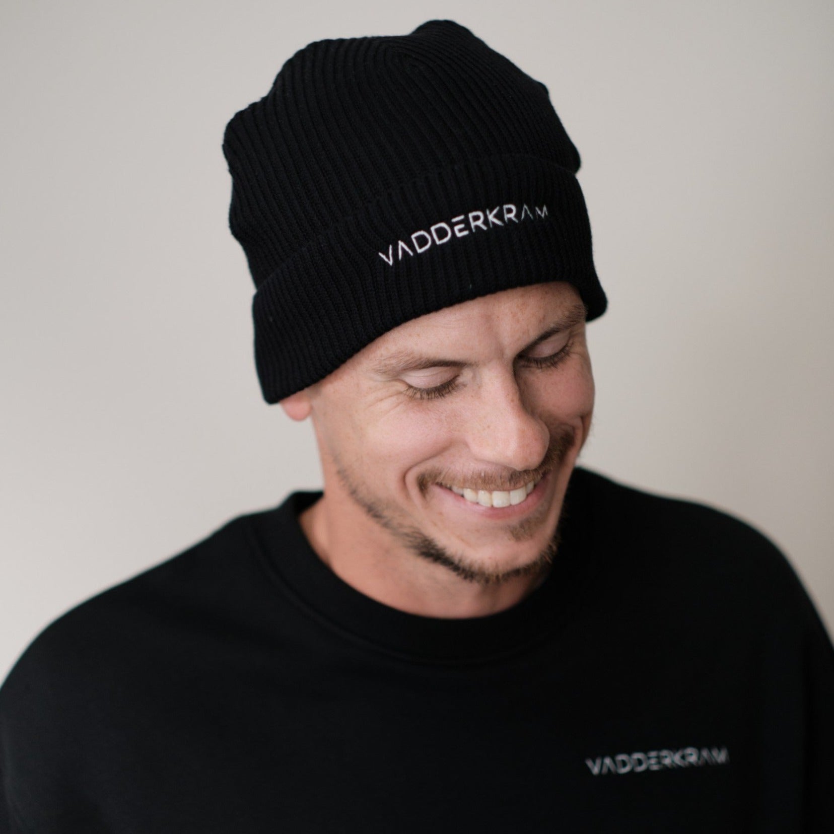 Organic Fisherman Beanie black Stick