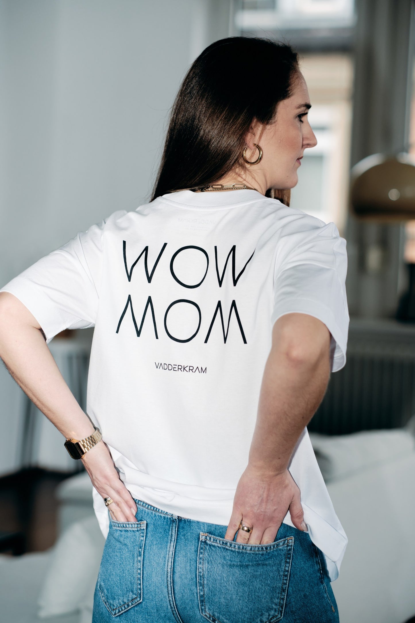 WOW MOM - Organic Oversize Shirt - white