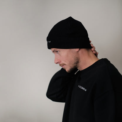 Organic Fisherman Beanie - black (Stick)