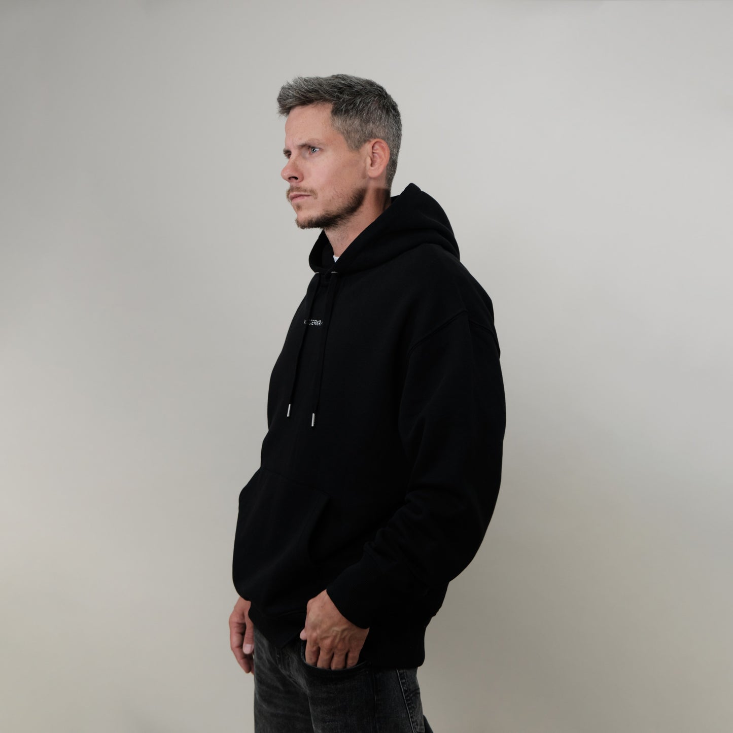 Organic Oversize Hoodie (Stick) - Black