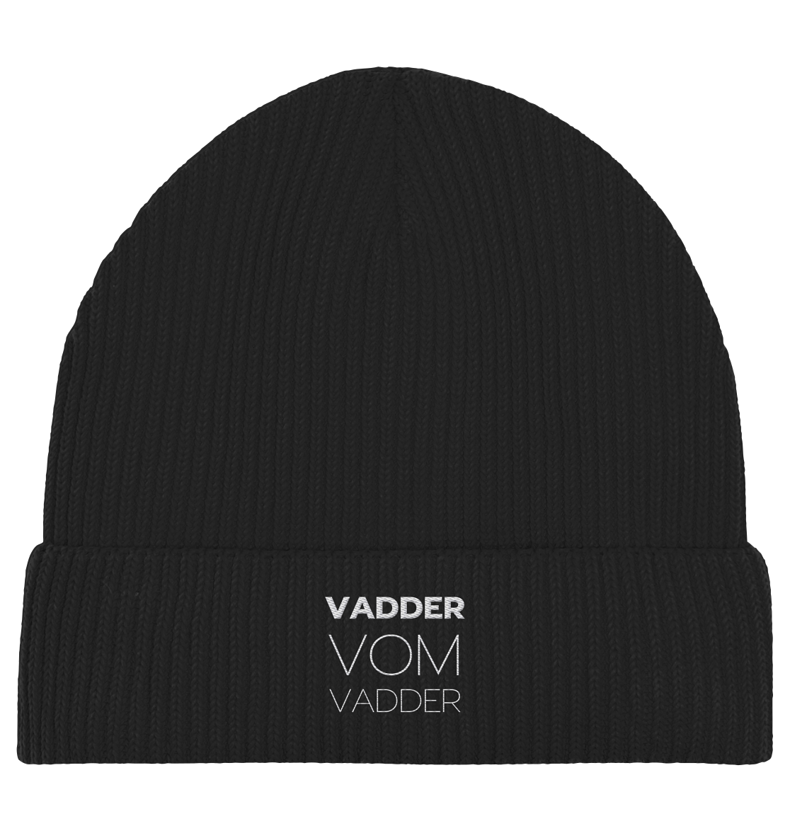 Vadder vom Vadder - Organic Fisherman Beanie - black