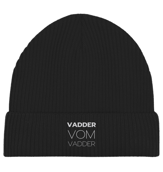 Vadder vom Vadder - Organic Fisherman Beanie - black