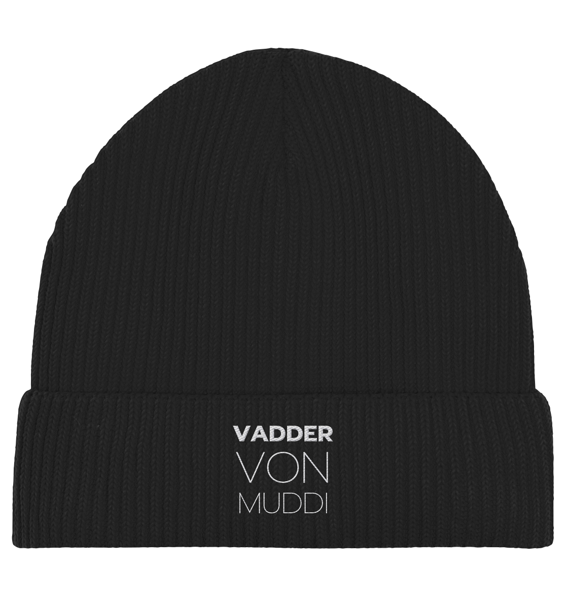 Vadder von Muddi - Organic Fisherman Beanie - black