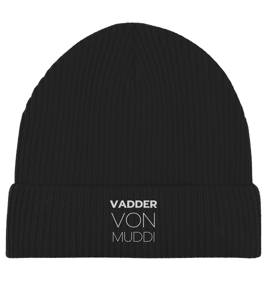 Vadder von Muddi - Organic Fisherman Beanie - black