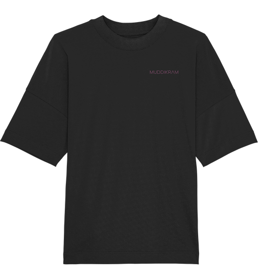 Muddikram - Organic Oversize Shirt (Stick) - black/pink