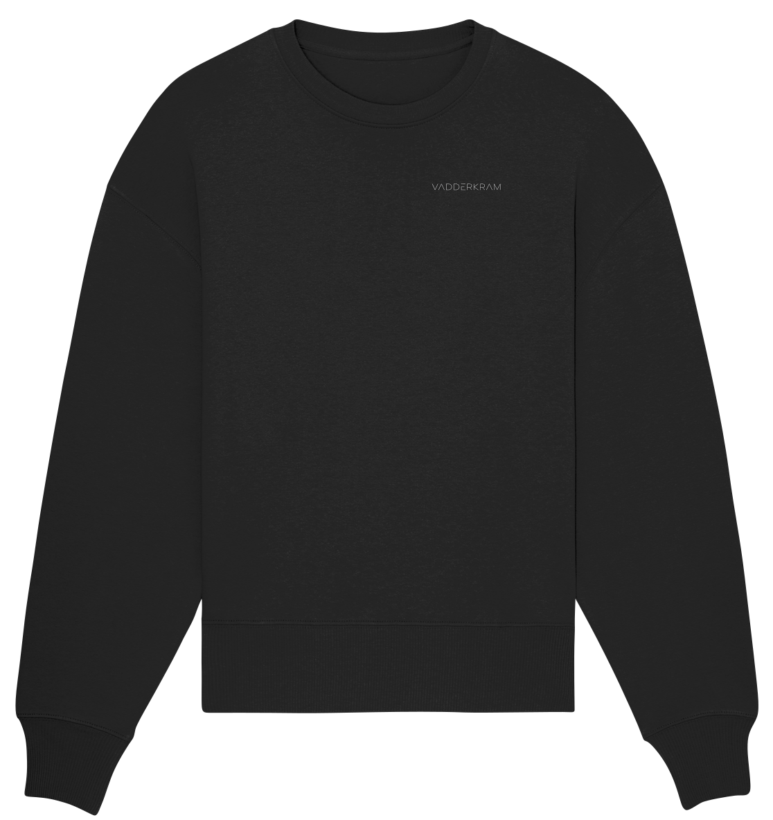 Organic Oversize Sweatshirt (Stick) - black