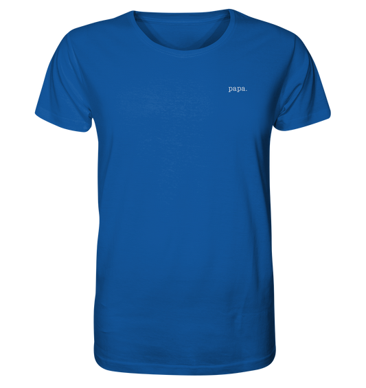 Organic Shirt (Stick weiß) - papa. - royal blue