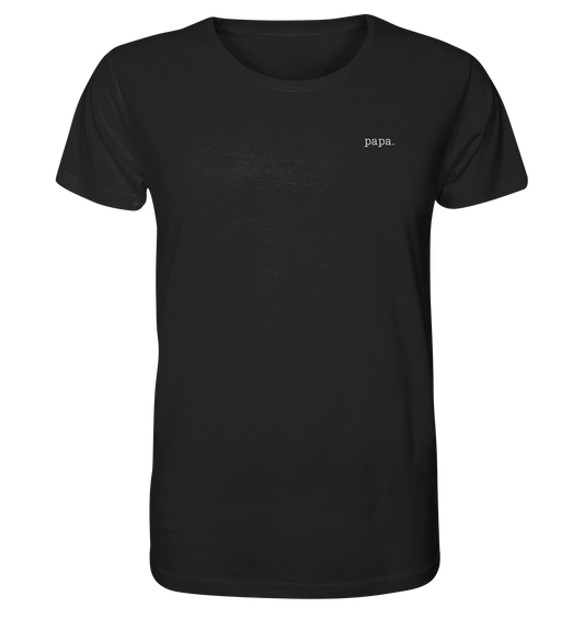 Organic Shirt (Stick weiß) - papa. - black