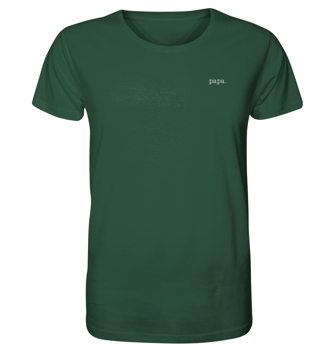 Organic Shirt (Stick weiß) - papa. - bottle green