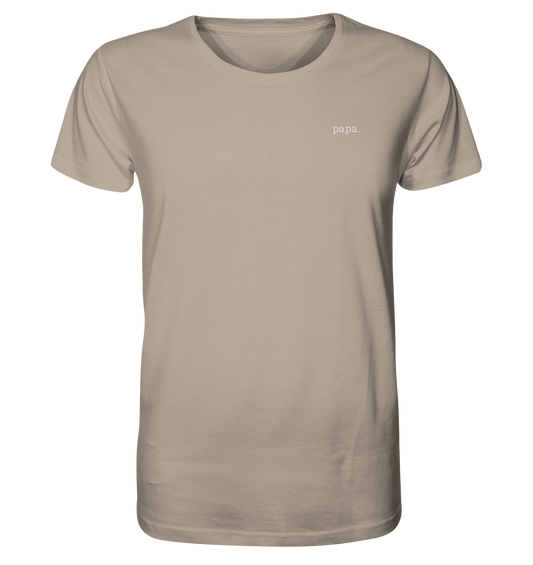 Organic Shirt (Stick weiß) - papa. - desert dust