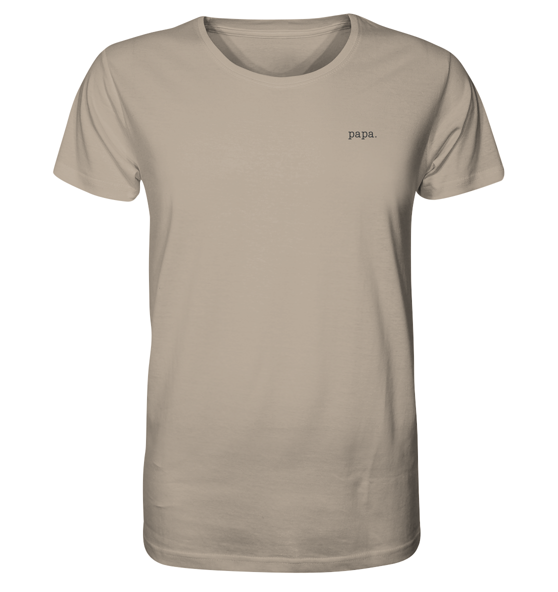 Organic Shirt (Stick schwarz) - papa - heather grey