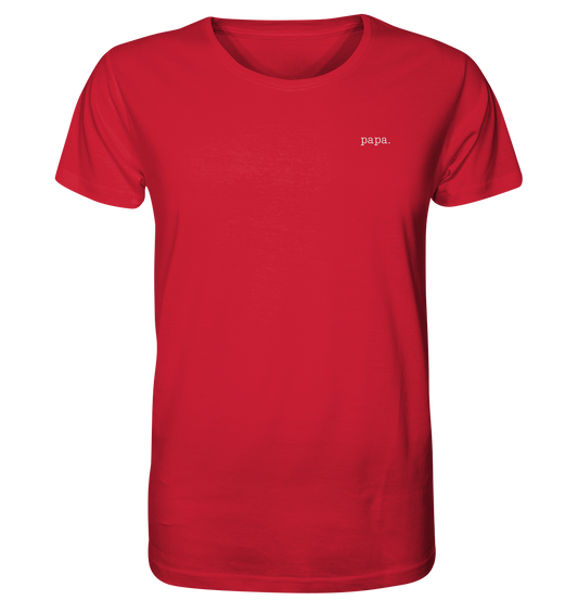 Organic Shirt (Stick weiß) - papa. - red