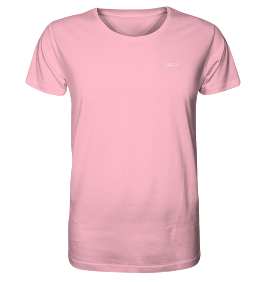 Organic Shirt (Stick weiß) - papa. - cotton pink