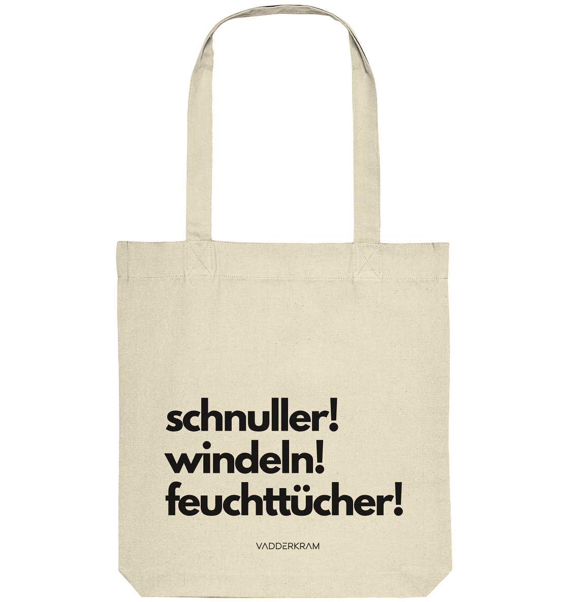 Schnuller, Windeln, Feuchttücher - Organic Canvas Bag - natural