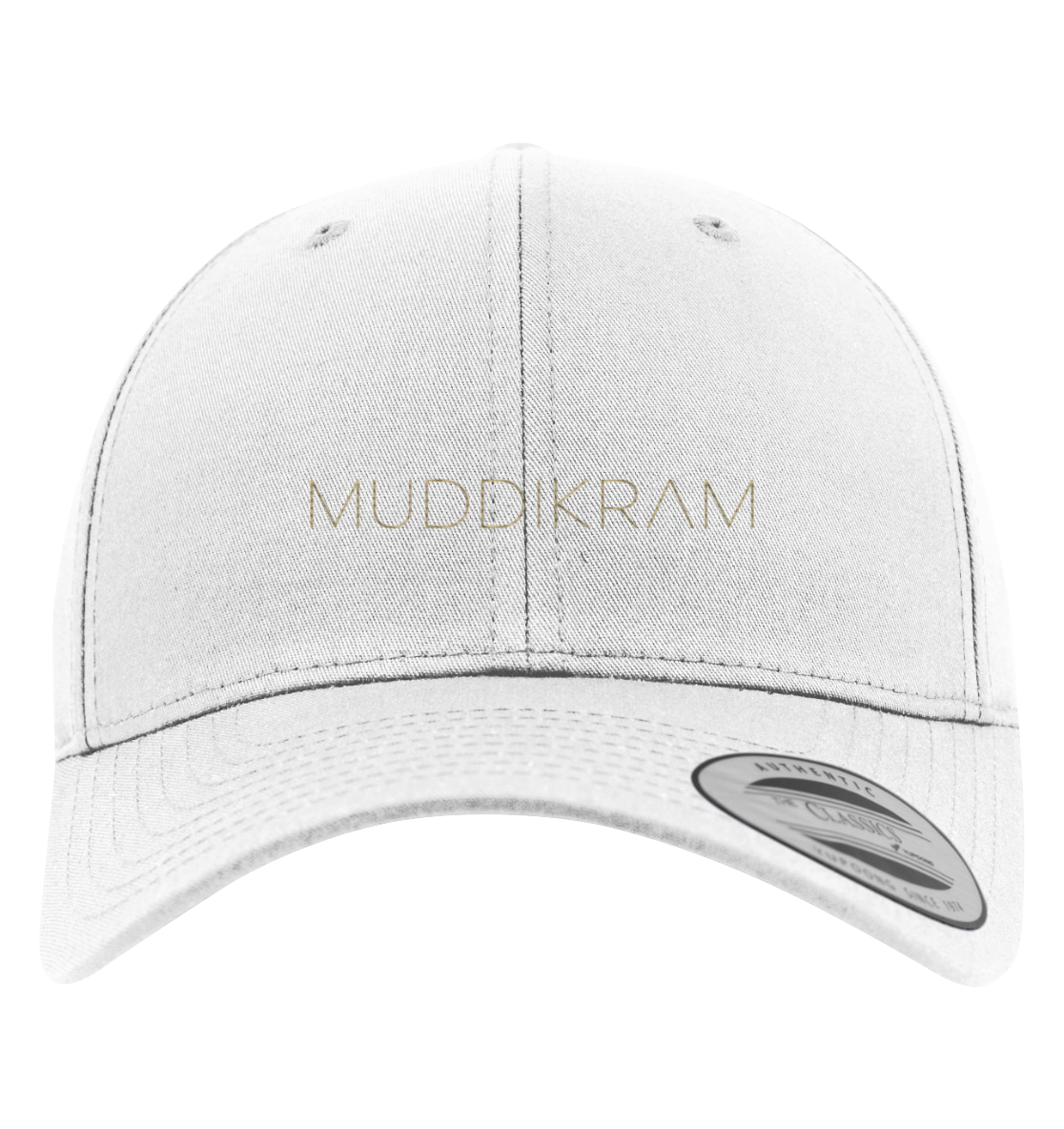 Muddikram Premium Baseball Cap - white/gold