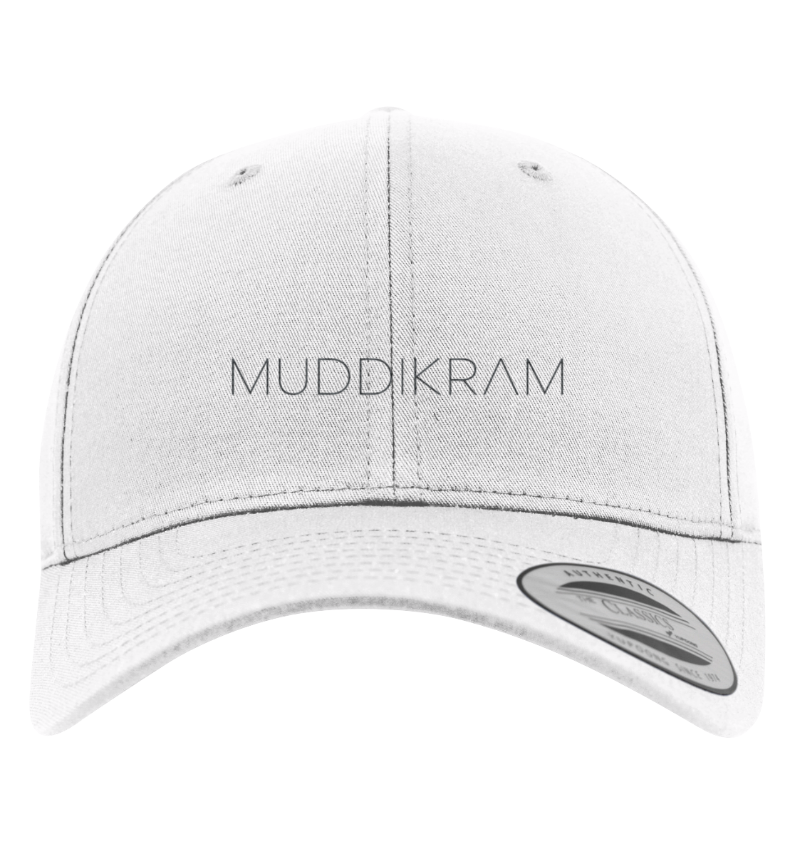 Muddikram Premium Baseball Cap - white/black